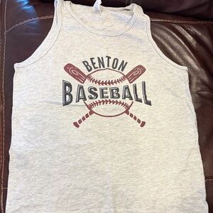 Bella Canvas Kids Heather Gray Tank Top. Benton baseball